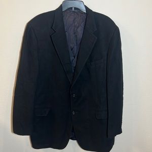 Brooks Brothers Vintage 100% Camel Hair Suit Blazer Black Size 45 Long